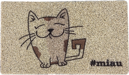 Felpudo Vinilo Rizo Miau 40x70